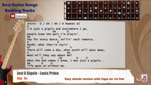 Just a Gigolo - Louis Prima Bass Backing Track with scale, chords and lyrics