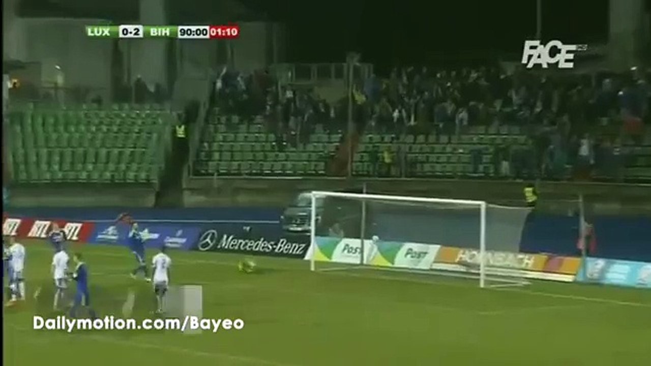 Miralem Pjanić Amazing Free Kick Goal - Luxembourg 0-3 Bosni