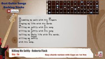 Killing Me Softly - Roberta Flack Bass Backing Track with scale, chords and lyrics