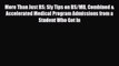[PDF] More Than Just BS: Sly Tips on BS/MD Combined & Accelerated Medical Program Admissions