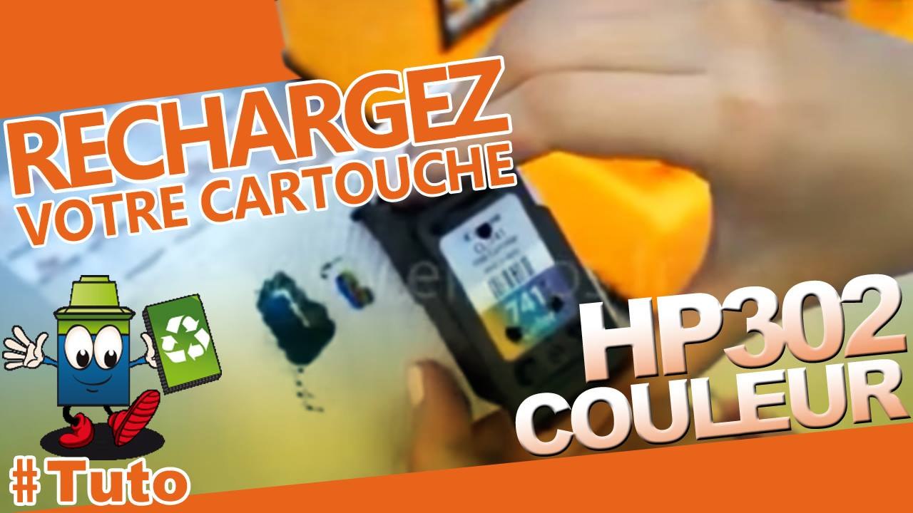 Comment recharger une cartouche HP 302 couleur - Vidéo Dailymotion