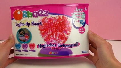 Orbeez français Lampe en forme de coeur – Light Up Heart avec des petites perles Unboxing