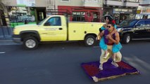 Aladdin et Jasmine en tapis volant à San Francisco