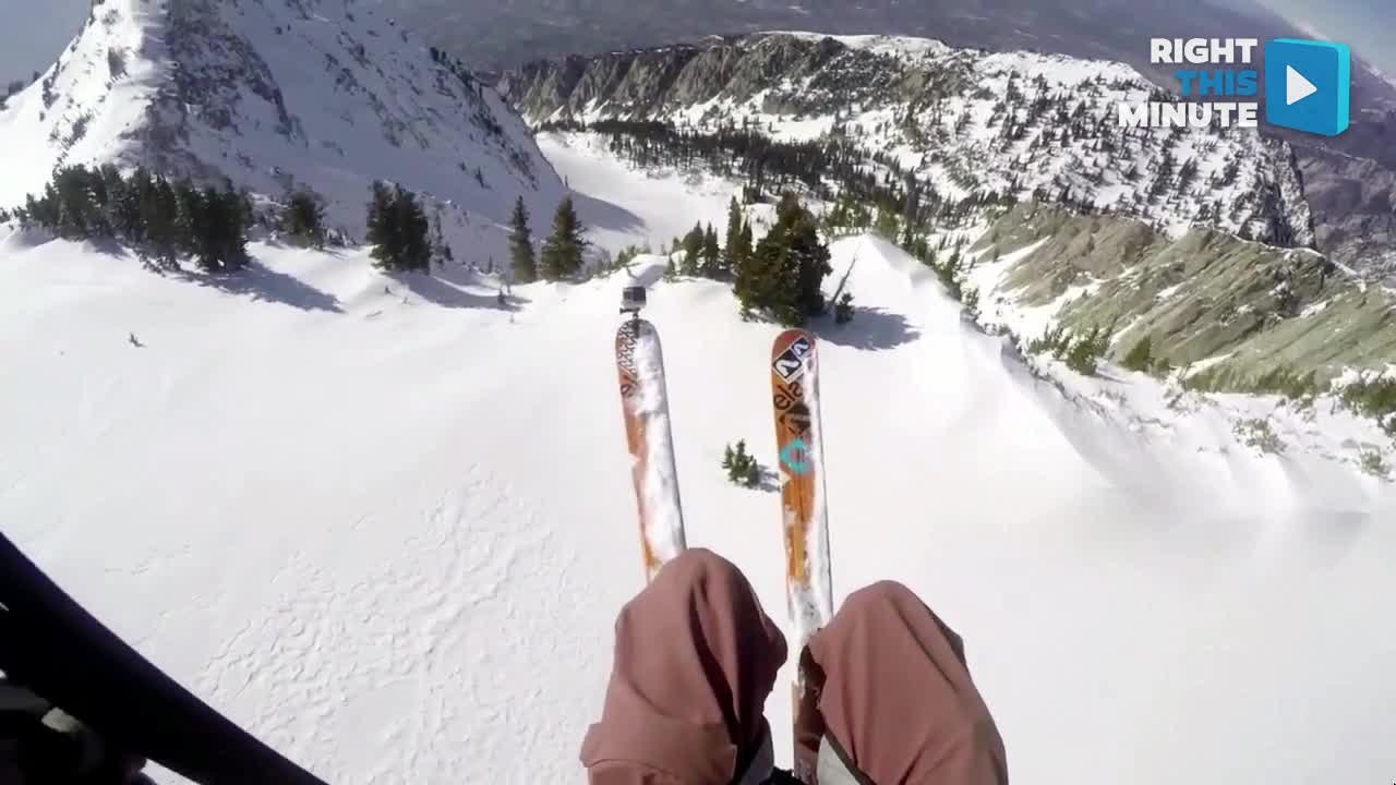 Skiing Down a Lone Peak