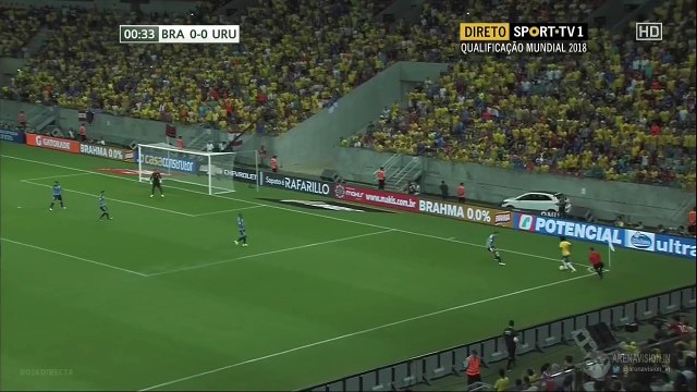 Douglas Costa Goal - Brazil 1 - 0 Uruguay 25.03.2016