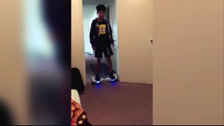 A lover of hover board rides first time