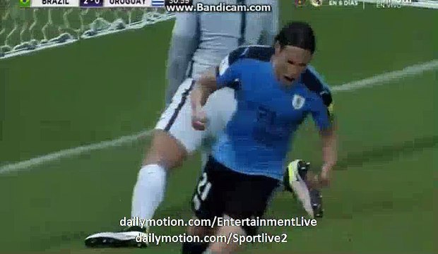 Edinson Cavani Goal - Brazil 2-1 Uruguay 26.03.2016 HD