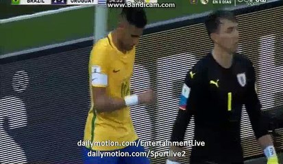 Neymar Incredible MISS Brazil 2-2 Uruguay