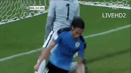 Edinson Cavani Goal - Brazil vs Uruguay 2-1 _26.3.2016_ Qualification