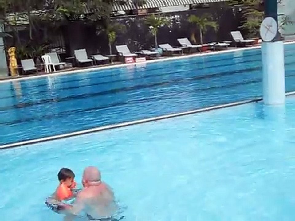 Pool stunt oops
