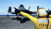 F 35C Sea Trials US Navy Joint Strike Fighter Testing on Aircraft Carrier