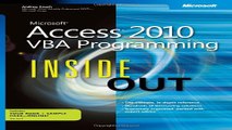 Download Microsoft Access 2010 VBA Programming Inside Out