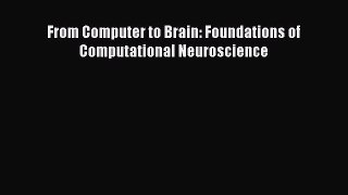 Read From Computer to Brain: Foundations of Computational Neuroscience Ebook Free