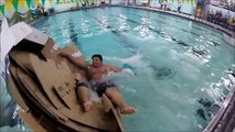 TSA/Swimming for Life Cardboard Boat Race 2015 Highlights- roger and greg