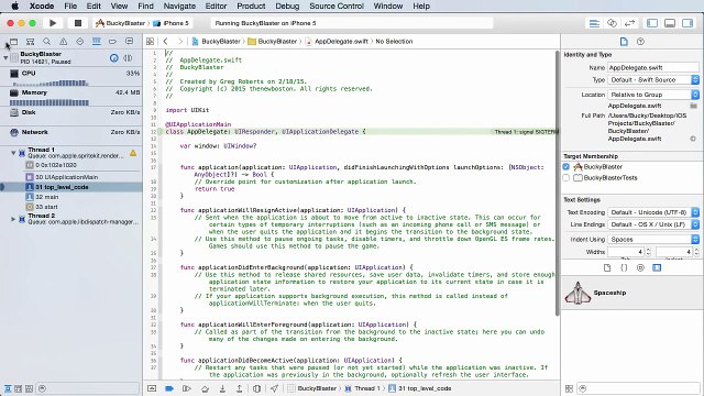 iOS Development with Swift Tutorial - 31 - Introduction to Sprite Kit