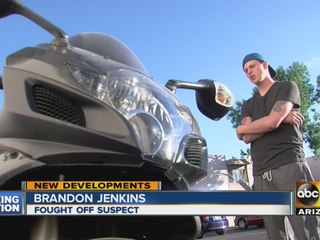 Man trying to save bike that was badly damaged in attack