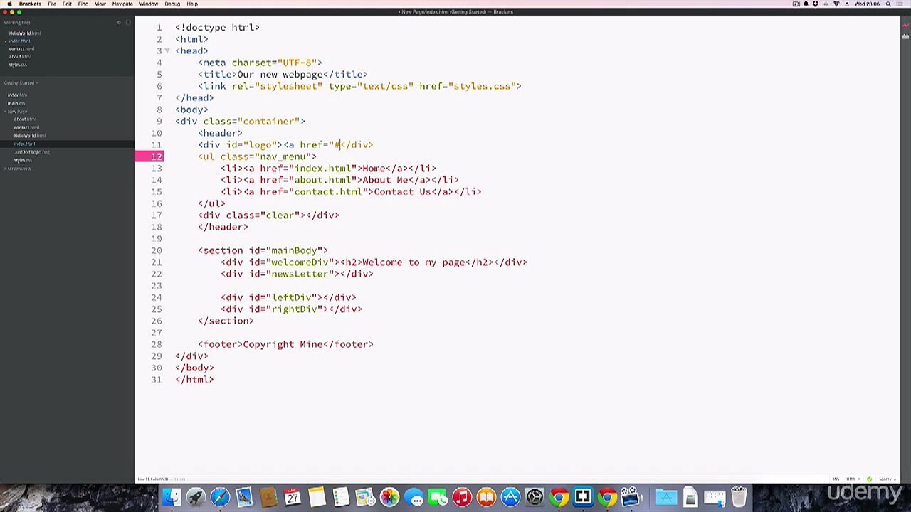 Adding The Logo->HTML,CSS
