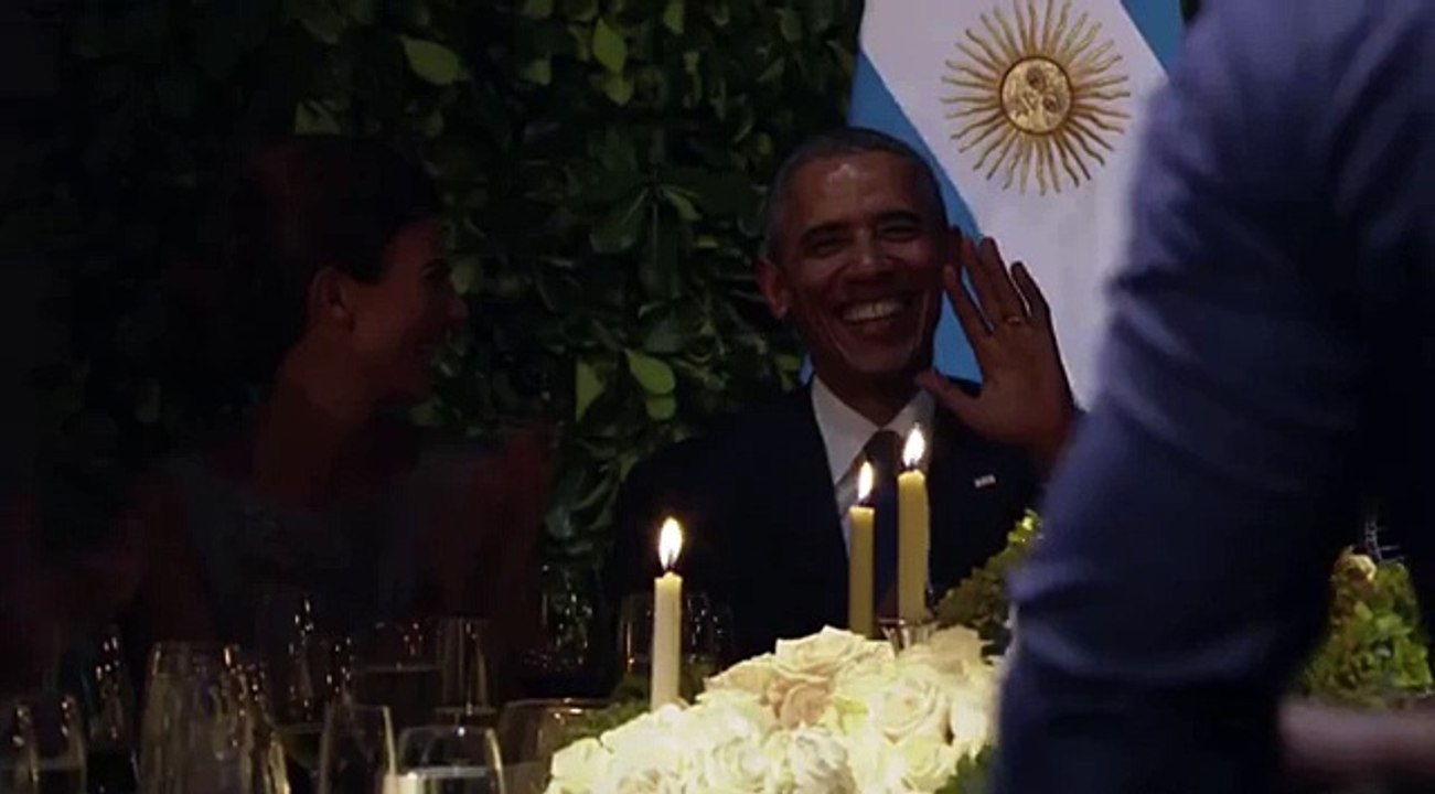 President Obama dancing the Tango at the Argentina State Dinner