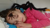 Spiders Attack Girl In Her Bed Annabelle & Victoria Toy Freaks
