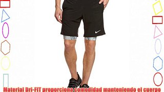 Nike Gladiator - Pantalón corto deportivo para hombre (2 en 1 228 cm) negro blanco/negro Talla:large