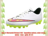 Nike Jr Mercurial Victory V AG - Zapatillas unisex color verde - weiss - rosa - gelb 35 1/2