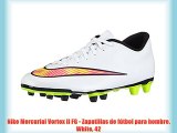 Nike Mercurial Vortex II FG - Zapatillas de fútbol para hombre White 42