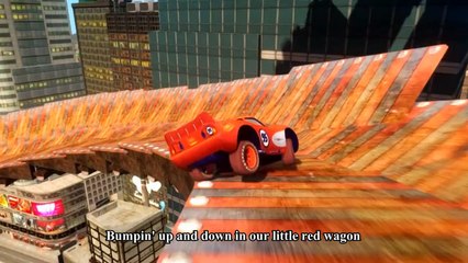 Cars Spiderman Nursery ♪ Little red wagon ♪ Spider-Man CUSTOM Cars HAVE FUN