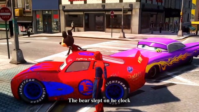 Spiderman Car For Kids - Hickory dickory dock - Cars Lightning FUN with Spider-Man