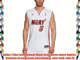 adidas Trikot International Miami Heat Lebron James Replica - Camiseta de baloncesto para hombre