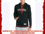 Spalding Team - Sudadera de baloncesto con capucha para hombre negro negro/rojo Talla:XXXL