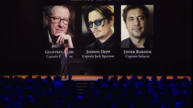 Pirates of the Caribbean: Dead Men Tell No Tales: Johnny Depp on Stage of D23 Announcement MAD JACK THE PIRATE Cartoon