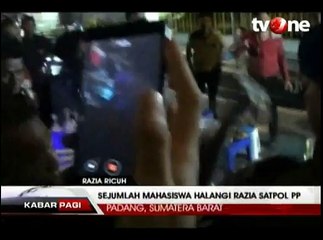 Скачать видео: Rekan Terjaring Razia, Mahasiswa Bentrok dengan Polisi