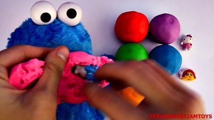 Download Video: Cookie Monster Play Doh Shopkins Angry Birds Hello Kitty Smurfs Surprise Eggs by StrawberryJamToys