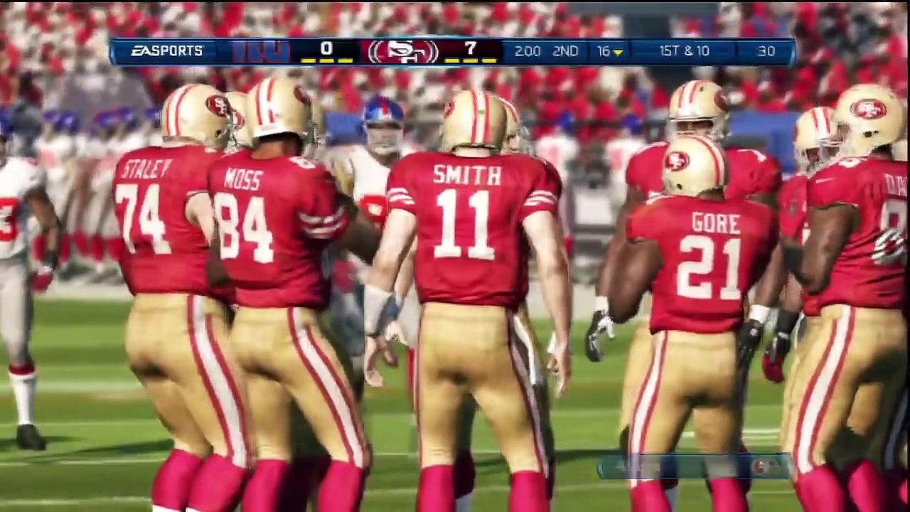 Madden '13 Demo Gameplay Match - 49ers Vs  Giants