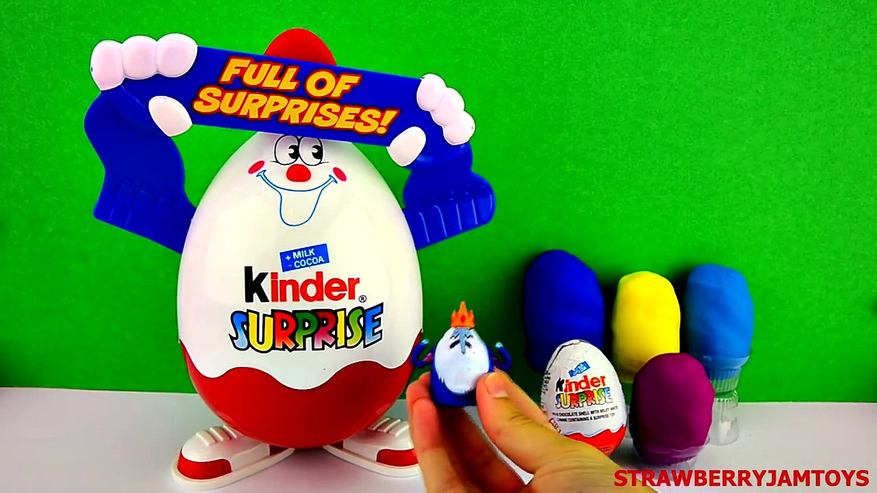Kinder Surprise Play Doh Shopkins Adventure Time Angry Birds Moshi Surprise Eggs StrawberryJamToys