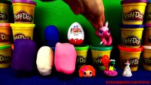 LPS Play Doh Dora The Explorer Disney Princess Ariel Cars 2 Kinder Surprise Eggs StrawberryJamToys