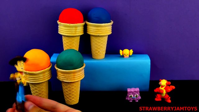 Shopkins Play Doh Cars 2 Toy Story My Little Pony Dora The Explorer Surprise Eggs StrawberryJamToys