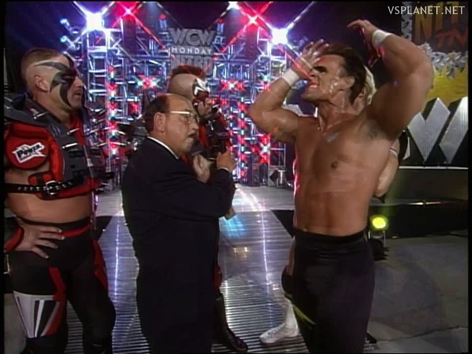 Sting, Luger & Road Warriors Argue @ WCW Monday Nitro 26.02.1996