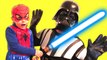 Spidergirl vs Darth Vader vs Spiderman! Little Superhero Battles STAR WARS Darth Vader in Real Life!