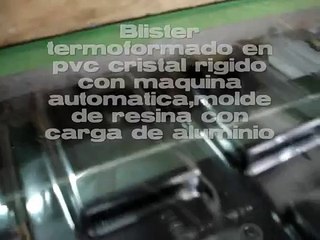 Blister termoformado cristal en pvc con molde resina