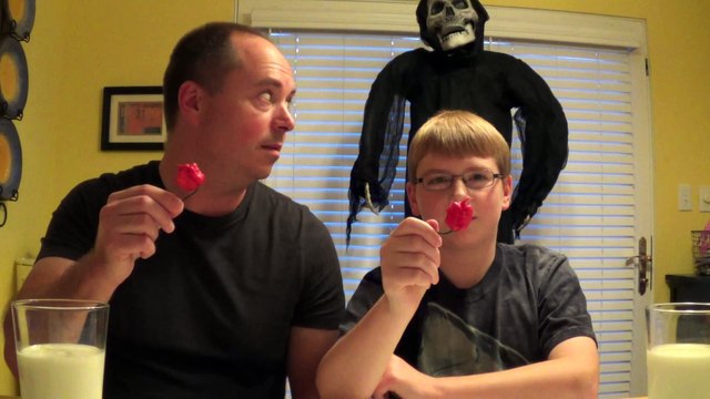 12-yr-old eats whole Carolina Reaper (Worlds Hottest Pepper) Hot Pepper Challenge
