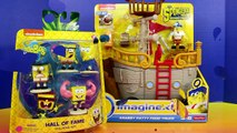Imaginext Spongebob Out of Water Krabby Patty Food Truck & Hall of Fame Figurine Set