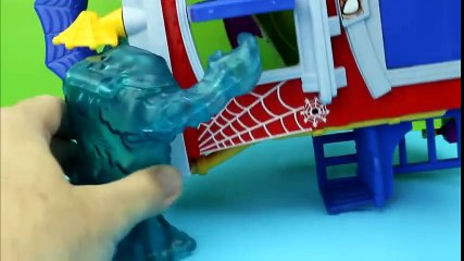 Mr. Freeze Freezes Spiderman & Clayface Imaginext Batman saves DC super heroes