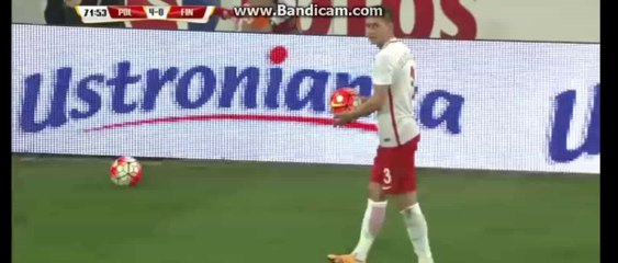 Robert Lewandowski amazing skills and pass - Poland 4-0 Finland 26-03-2016