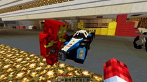 Minecraft MineVengers IRONMAN CRASHES A RACE CAR