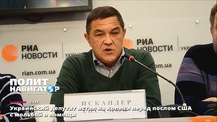 Украинский депутат встал на колени перед послом США с мольбой о помощи