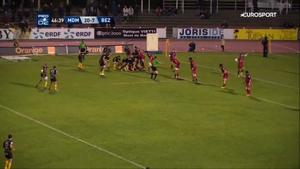 SITE OFFICIEL STADE MONTOIS RUGBY - ESSAI 3 R. RATU - STADE MONTS vs BEZIERS