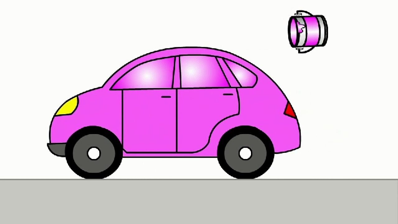 Smart Kids Learn Color Cartoons for Children 5: Coloured Cars [聪明的孩子创建具有彩色形状] ABC 123