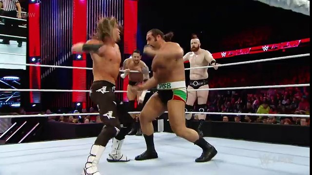 Dolph Ziggler vs. Sheamus, Rusev & King Barrett - Elimination Tag Team Match Raw, March 7, 2016