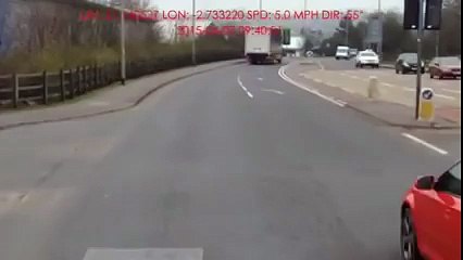Car With Trailer Cuts Off Driver And Crashes